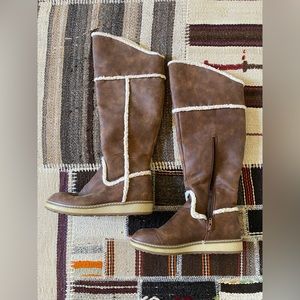 White Mountain - Sherpa Lined - Tall Boots- Brown- Sz 8.5